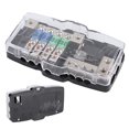 thumbnail image 2 of Small 4 Way Blade Fuse Box, Fuse Box, Support The 2X0/4Ga Input For Car, Boat, Rv, Truck Off-Road, Suv 4X4/8Ga Output Atv, Utv, Marine, Power Splitting, 2 of 8