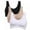 black + white + skin tone, variant on 3Pack Women's Workout Sports Bra with Removable Pads Comfortable Activity Plus Size Sports Bras M-6XL
