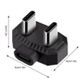 thumbnail image 2 of Adaptador dual tipo C USB C hembra a macho Bearachild negro, 2 of 6