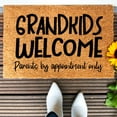 thumbnail image 5 of Clearance Door Mat Outdoor Indoor Welcome Mats Cute Front Doormat Grandkids Welcome (Others Tolerated) Doormat Rug Custom Door MatFront Door Outdoor Entrance Porch Mat With Slip Polyester Floor Mat, 5 of 7