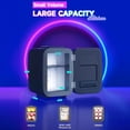 thumbnail image 4 of BEICHEN 4L Mini Fridge with 6-Color LED, Portable Cooler & Warmer for Bedroom, Office, Car – Quiet Thermoelectric Small Refrigerator for Skincare, Drinks & Gaming Room, AC/DC Powered (Black), 4 of 11