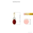 thumbnail image 3 of ANGARA Natural Oval Ruby Solitaire Pendant with Trio Diamond in 14K Yellow Gold for Women (Size-6x4mm) | July Birthstone, Birthday, Anniversary, Jewelry Gift for Women | Natural Ruby Necklace, 3 of 8