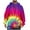 Multicolor#11, variant on Tie Dye Hoodie for Men Waffle Knit Pullover Long Sleeve Quarter Zip Hooded Sweatshirt Loose Casual Patchwork Hoodies Multicolor M