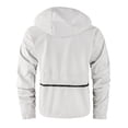 thumbnail image 5 of FINALGANG Men Jackets Autumn Winter Lightweight Windbreaker Long Sleeve Hooded Zip Up Button Coat With Pockets Man Classic Birthday Wedding Weekend Jacket,White,Xs, 5 of 9