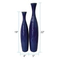 thumbnail image 6 of Tyler Dillon Cobalt Blue Glaze Ceramic Vases - Set of 2, 6 of 7