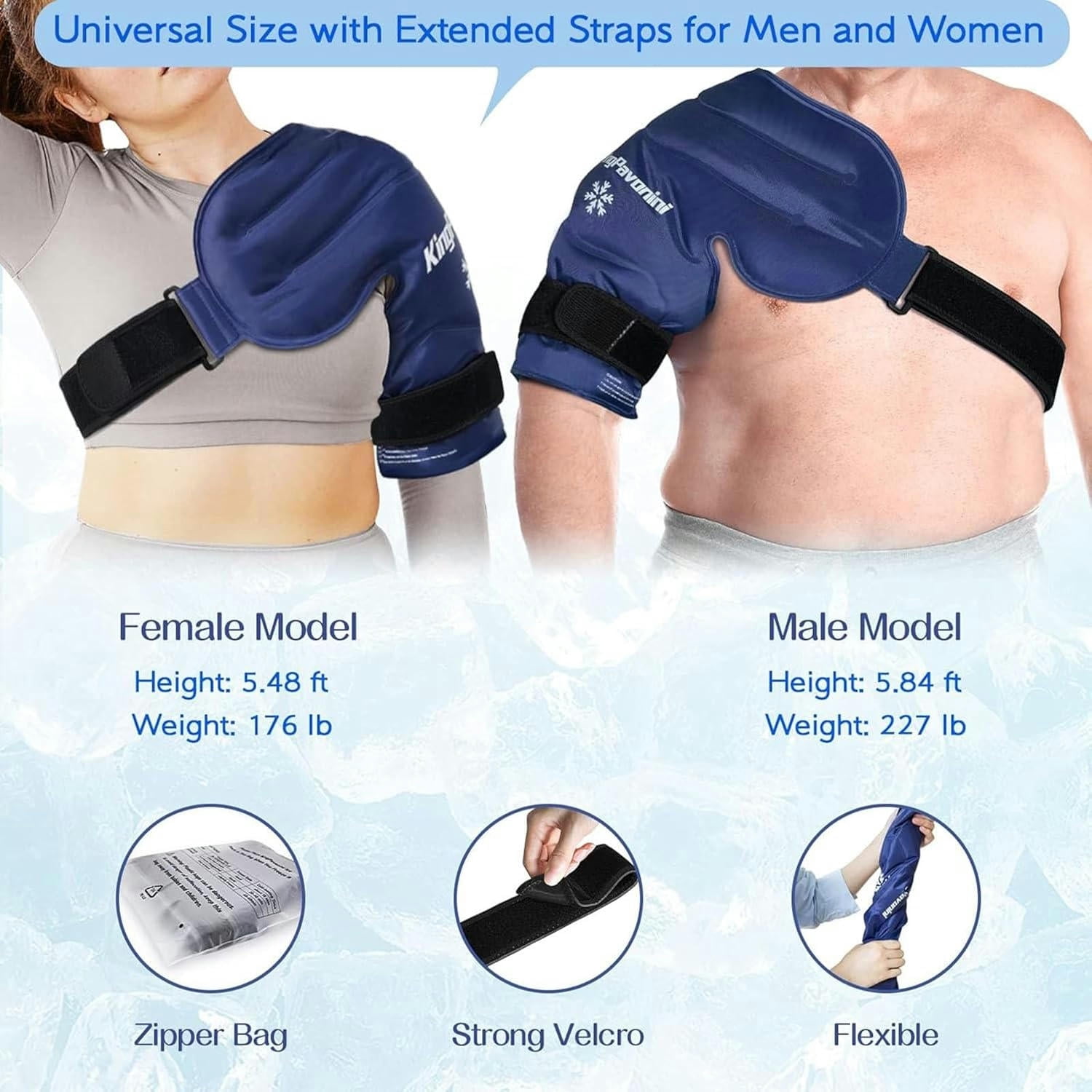 GXCZ Shoulder Ice Pack Rotator Cuff Cold Therapy, Reusable Gel Shoulder Ice Cold Pack Shoulder Support Ice Wrap for Injuries Pain Relief & Tendonitis Recovery After Shoulder Surgery Swelling