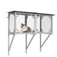 thumbnail image 3 of 43.3 Inch Cat Window Box With Waterproof Roof For Safe Outdoor Viewing & Napping - Strong Spruce Wood Catio, 3 of 8
