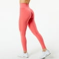 thumbnail image 3 of Gibobby Pantalones mujer Pantalones de yoga para mujer, sin costuras, ajustados a la cadera, de talle , elásticos, de secado rápido, transpirables(Rojo， L), 3 of 5