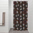 thumbnail image 2 of Colorful Skull Flower Pattern Shower Curtain 36"x72" ,Bathroom Decorative Shower Curtains Set with 12 Hooks,Modern Waterproof Washable Shower Curtain, 2 of 6