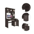 thumbnail image 5 of UrbanPro Modern Engineered Wood Desk With Hutch in Charcoal, 5 of 13