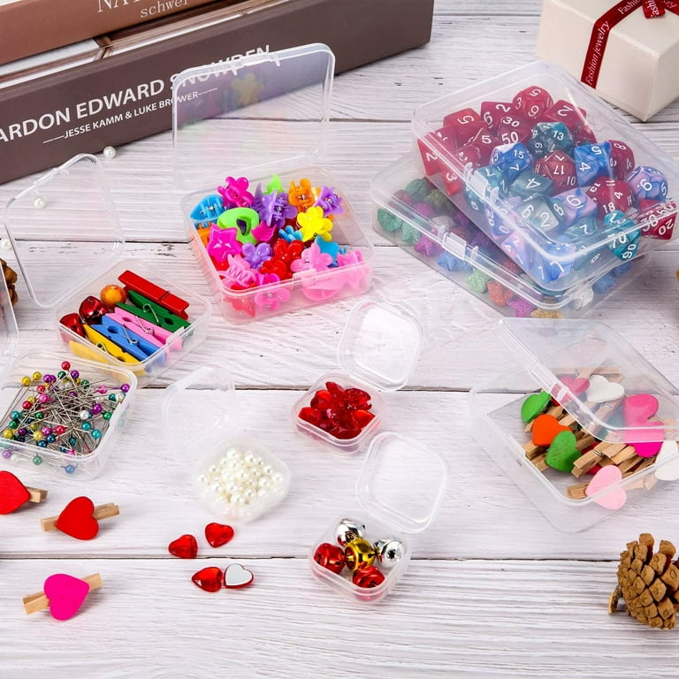 24 Packs Small Bead Organizer Box, Clear Plastic Turkey