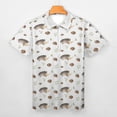 thumbnail image 3 of Autumn Pattern with Hedgehogand Acorn Men Zipper T-shirt Summer Casual Short Sleeve T-shirt Top, 3 of 7