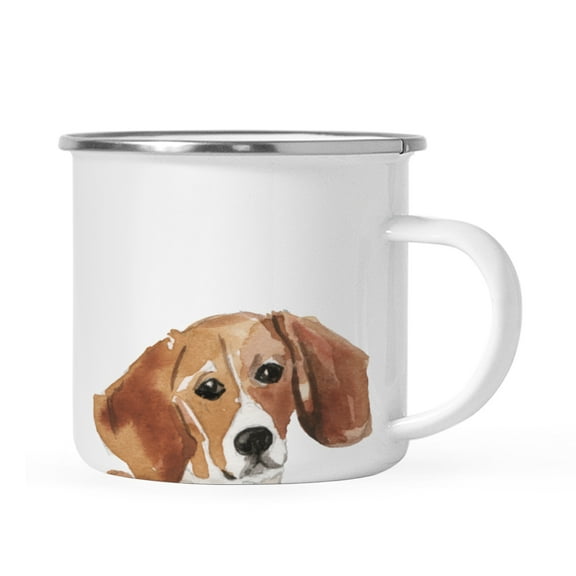 Koyal Wholesale 11oz. Stainless Steel Dog Campfire Coffee Mug Gift, Beagle Up Close, 1-Pack