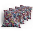 thumbnail image 5 of Ambesonne Abstract Throw Pillow Cover 4 Pack, Funky Modern, 24", Multicolor, 5 of 7