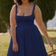 thumbnail image 2 of Mini vestido con tirantes para mujer, sin espalda, con tirantes finos, sin mangas, para vacaciones FLhrweasw Nuevo, 2 of 9