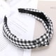 thumbnail image 3 of Minnieouse Accesorios para el cabello Diadema anudada de entramado clásico Estilo coreano Ropa elegante Accesorio a juego Diadema a cuadros dulce para Accesorio para el cabello Negro Minnieouse  AP010587-02, 3 of 6