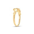 thumbnail image 4 of 10kt Yellow Gold Womens Round Diamond Claddagh Heart Ring .02 Cttw, 4 of 4