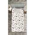 thumbnail image 3 of Ambesonne Eiffel Quilted Bedspread Set 2 Pcs, Shoes Lipstick Perfume, Twin Size, Ruby Black White, 3 of 3