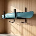 thumbnail image 2 of predolo Kayak Wall Rack Iron Kayak Storage Rack Black Coated Surfboard Wall Hanger for Garage, Boat Shed, Blk Iron Wall Shelf, 2 of 10