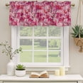 thumbnail image 3 of 2 Pack Valances for Windows, Cherry Blossom Window Valances for Living Room/Bedroom/Bathroom, Spring Watercolor Flowers Modern Abstract Art Light Filtering Kitchen Curtain Valance 54"W x18" L, 3 of 9