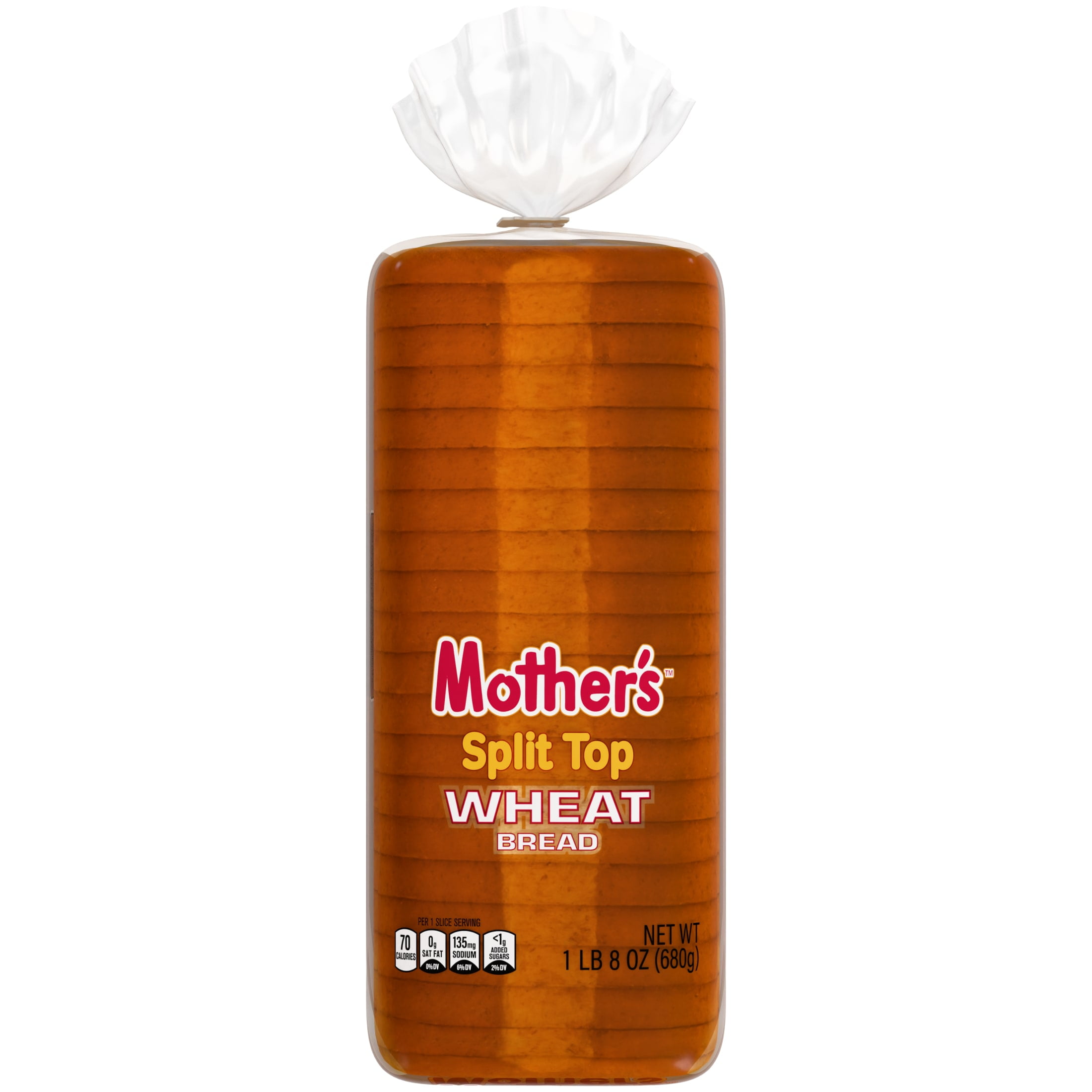 Mother's Split Top Wheat Bread, 24 oz, Wheat Bread, Bag