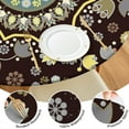 thumbnail image 4 of Tablecloth Paisley Vintage Bohemian Pattern Waterproof Round Cover with Elastic Edges and Backing for Elegant Dining, 4 of 7
