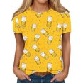 thumbnail image 1 of Camisetas de Manga Corta para las Mujeres Impresas Cuello Redondo Camiseta Casual, Camisetas Casuales de Mujer, 1 of 5
