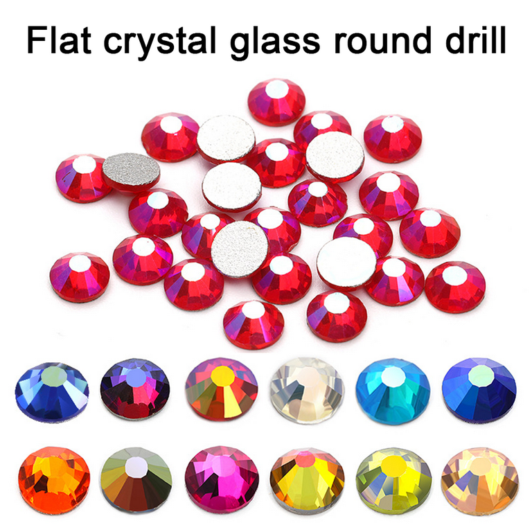 Flat Back Rhinestones Round Gems Crystal Stones for DIY Crafts