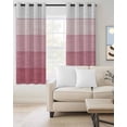 thumbnail image 2 of Pink Ombre Blackout Curtains 84 Inches Long for Bedroom, Farmhouse Vintage Wooden Striped Thermal Insulated Room Darkening Black Out Window Curtain Panels Grommet Drapes for Living Room, 2 of 8