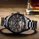 thumbnail image 5 of Relojes mecánicos automáticos de acero inoxidable para hombres Reloj analógico a prueba de agua Negro Sunnimix Relojes mecánicos de los hombres, 5 of 8