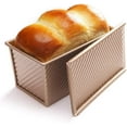 thumbnail image 1 of Gourmet Baker's Secret: Pullman Loaf Pan, Carbon Steel Loaf Pan With Lid, For Uniform Heating And Easy Release, 1 of 8