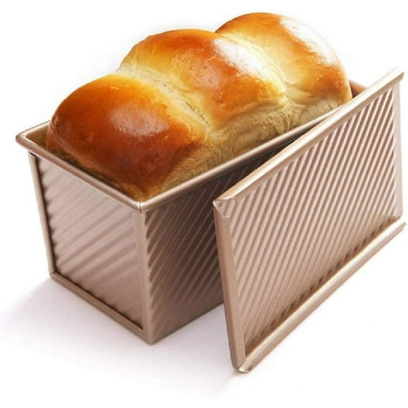 Gourmet Baker's Secret: Pullman Loaf Pan, Carbon Steel Loaf Pan With Lid, For Uniform Heating And Easy Release