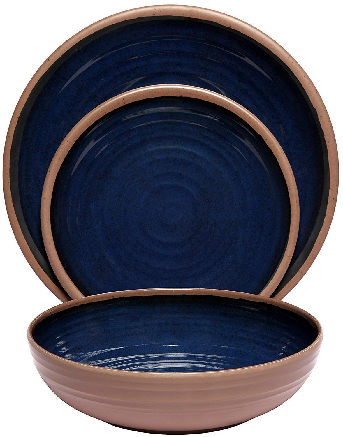 Melange 6-Piece 100% Melamine Bowl Set Shatter-Proof and Chip-Resistant Melamine Bowls Gardens of Italy Collection 