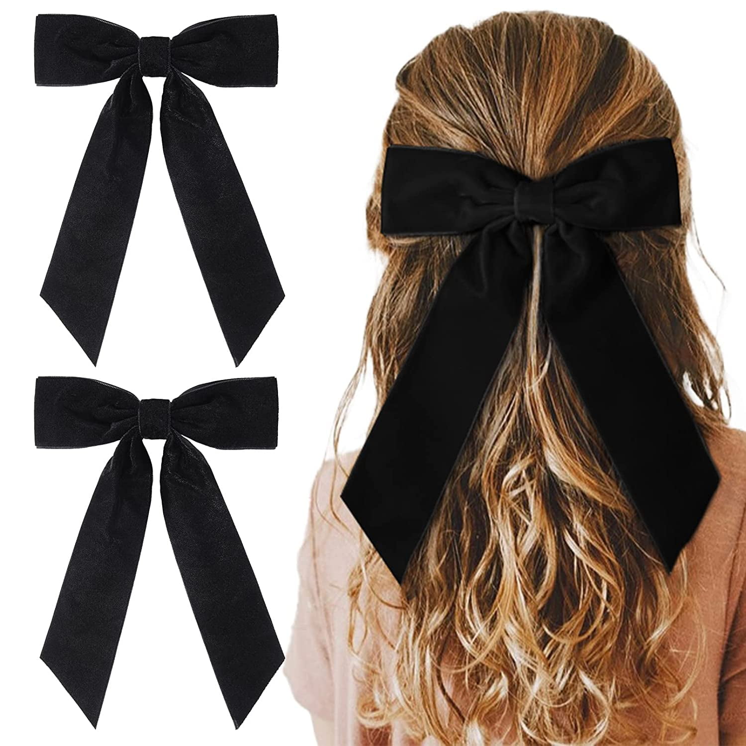 HipGirl Velvet Ribbon for Crafts - Hipgirl 5 Yards 7/8 Black Ribbon for  Holiday Gift Package Wrapping, Woven Headbands, Hair Bow