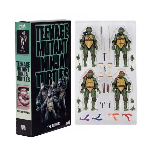NECA TMNT figura de acción Raph Leonardo Donatello muñeca de colección de PVC, Tortugas Ninja Mutantes adolescentes, Slash movible, modelo de Juguetes