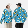 thumbnail image 3 of Rocae Flying Bees Print Breathable Sun Protection Hoodie Quick-Dry Lightweight Long Sleeve Hoodie Unisex Running Sports Shirt 3X-Large, 3 of 9