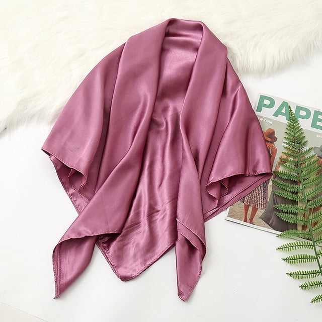 35 Inch Satin Head Scarves Large Square Scarves Silky Head Scarf