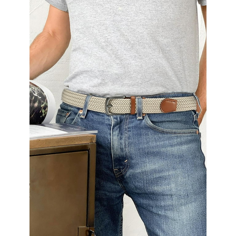 YOETEY Mens Belt Wowens Belt Elastic Braided Woven Belt
