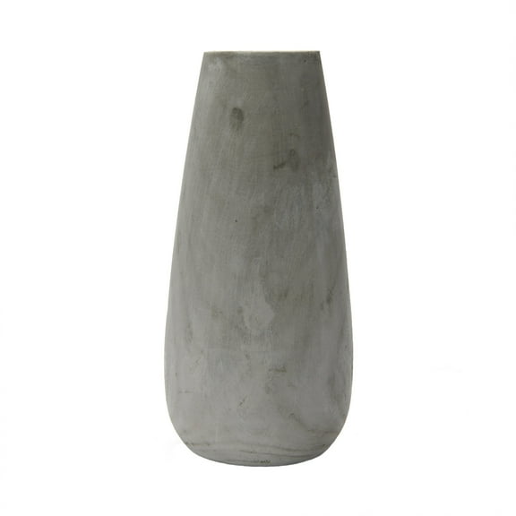 Creative Co-Op Tall Paulownia Wood Vase with Washed Finish, Grey
