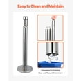 thumbnail image 6 of KFFKFF Ashtray Bin, Cylinder Design in Stainless Steel, Standalone and Durable Outdoor Ash Disposal for Garden, Office, Eateries, Hotels, Bars, Silver, 6 of 9