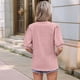 thumbnail image 4 of Camisa de Corta Abullonada para Mujer, Top de Verano, Rosa, Talla M, 4 of 6