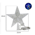 thumbnail image 2 of piezas de estrella de plástico árbol de Navidad color brillante batería luminosa o decoración de árbol de Navidad de cinco estrellas USB (21 cm), 2 of 5