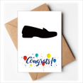thumbnail image 1 of Men's Black Leather Shoes Outline Pattern Wedding Cards Congratulations Greeting Envelopes, 1 of 3