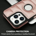 thumbnail image 3 of Logo Visible Compatible with iPhone 12 Pro Max Case, Elegant Vintage Vegan PU Leather Ultra Slim Business Shockproof Protective Anti-fall Thin Fit Phone Case Cover for iPhone 12 Pro Max, Rosegold, 3 of 6