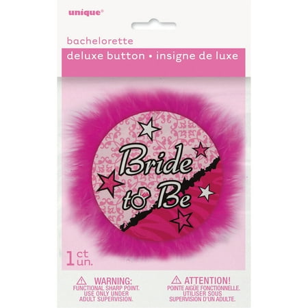Deluxe Bride To Be Bachelorette Button