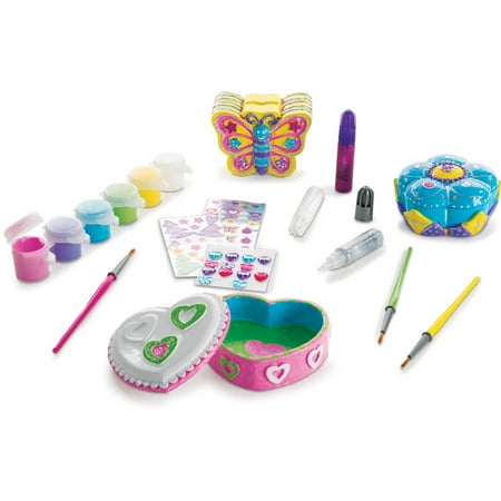Heart Necklace Craft Kit - Melissa & Doug Decorate-Your-Own Favorite Things Craft Kits Set: Flower and Heart Treasure Box and Butterfly Bank