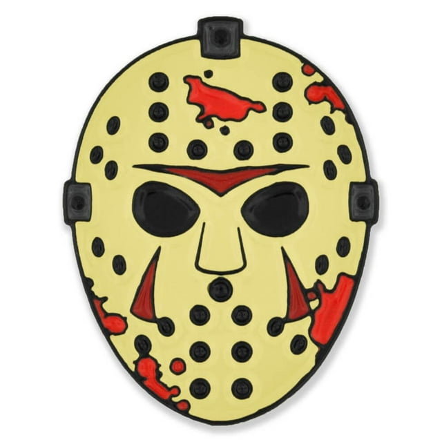 PinMart Hockey Mask Slasher Halloween Horror Movie Lover Enamel Lapel Pin