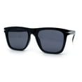 thumbnail image 5 of City Hipster Oversized Rectangle Horn Rim Retro Sunglasses All Black, 5 of 8