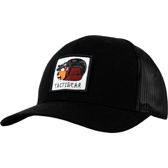Tactibear Character Patch Snapback Hat Black / Black