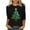 Black, variant on Feancey 3/4 Sleeve Womens Tops Casual Crewneck Christmas T-Shirts Dressy Trendy Xmas Tree Print Blouse Loose Fit Tee Shirt Black XXL